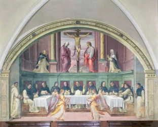 Das Abendmahl des Heiligen Dominikus, Lunette